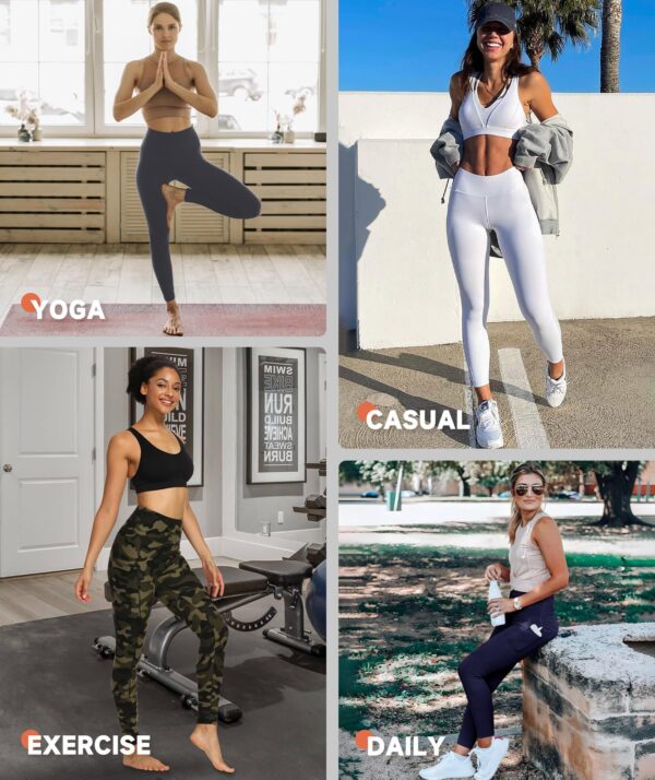 Leggings - Cropped High-waisted Solid Color Medium Bean Paste - Image 3