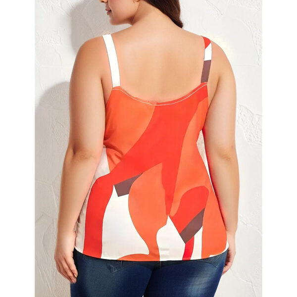 Summer Tank Tops For Women V Neck Chain Straps Sleeveless Top Loose Fit Casual Stripe Shirts Blouse - Image 4