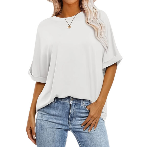 3 Pcs Women Oversized T-Shirt Short Sleeve Crew Neck Tee Tops Summer Casual Loose Tee T-Shirt - Image 4