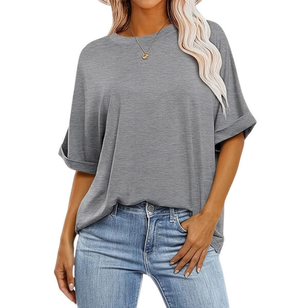 3 Pcs Women Oversized T-Shirt Short Sleeve Crew Neck Tee Tops Summer Casual Loose Tee T-Shirt - Image 2
