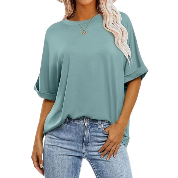 3 Pcs Women Oversized T-Shirt Short Sleeve Crew Neck Tee Tops Summer Casual Loose Tee T-Shirt - Image 9
