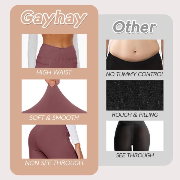 Flared Pants - Cropped Crossover Waist Pockets Solid Pink - Image 2