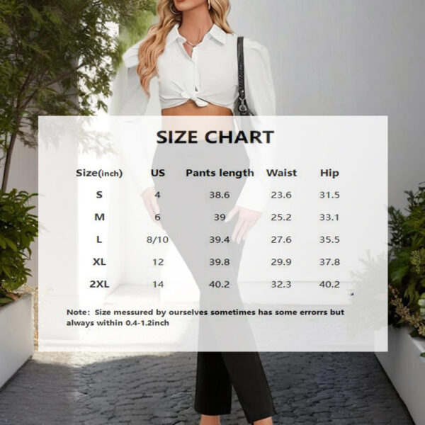 Women's Classic Solid Color Pants Versatile For Casual & Formal Wear - Image 5