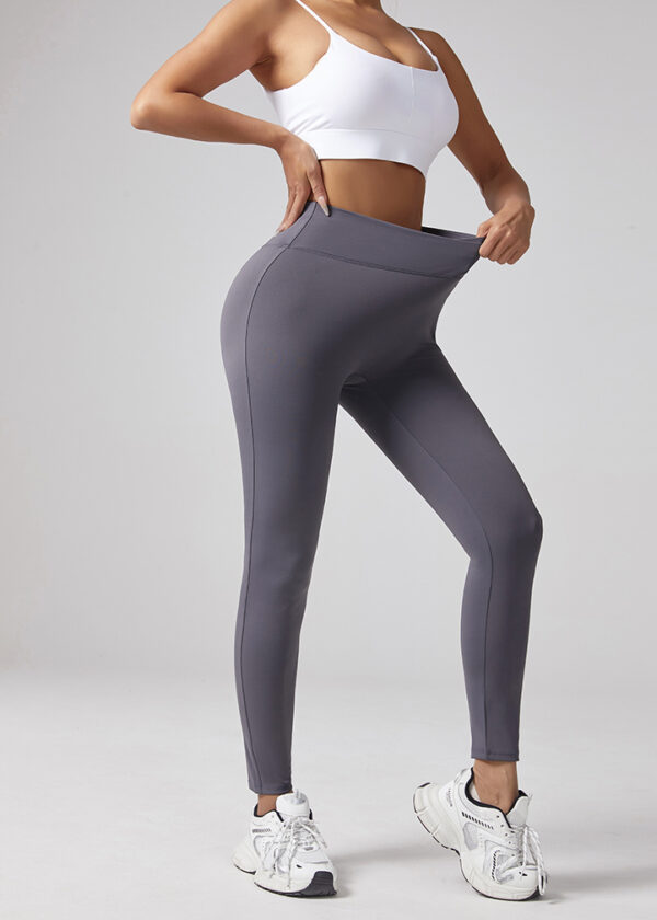 V-waist Elastic Sports Leggings, Women's Peach Hip Lifting Running Speed Drying Yoga Pants - Image 8