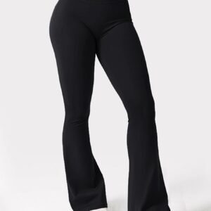 V-waist Elastic Sports Tight Pants Women's Peach Hip Lifting Yoga Bell Bottom Pants
