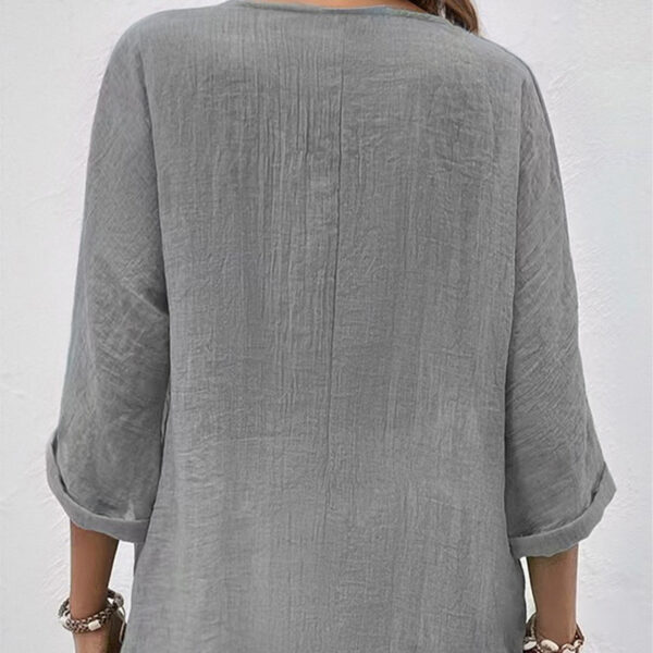 Women's Button Down T Shirts Short Sleeve V Neck Tops Casual Summer Ladies Tees - Image 10