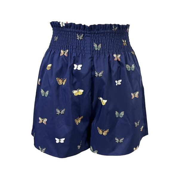 Ladies' Butterfly Print Elastic Waist Fashionable Casual Shorts - Image 2