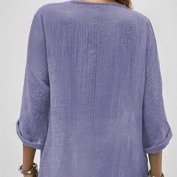 Women's Button Down T Shirts Short Sleeve V Neck Tops Casual Summer Ladies Tees - Image 8