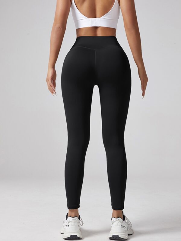 V-waist Elastic Sports Leggings, Women's Peach Hip Lifting Running Speed Drying Yoga Pants - Image 5