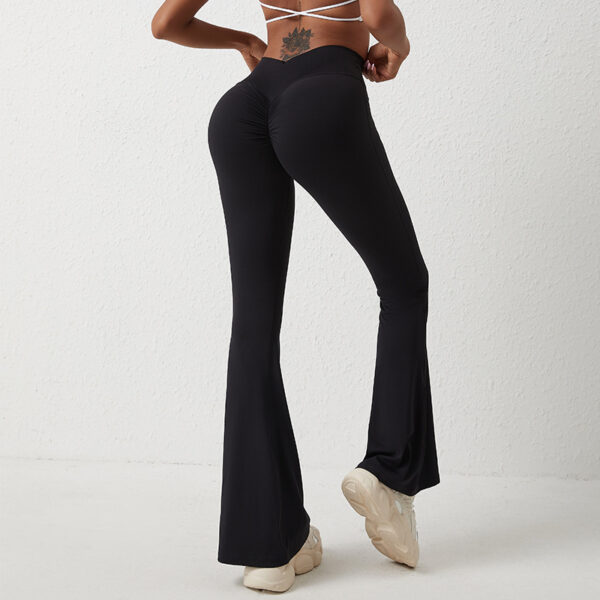 High Waisted Hip Lifting Tight Pants And Wide Leg Fitness Pants - Image 6
