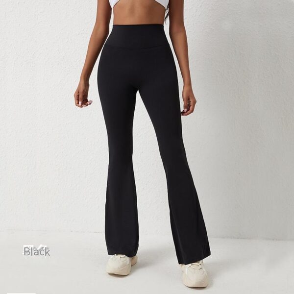 High Waisted Hip Lifting Tight Pants And Wide Leg Fitness Pants - Image 4